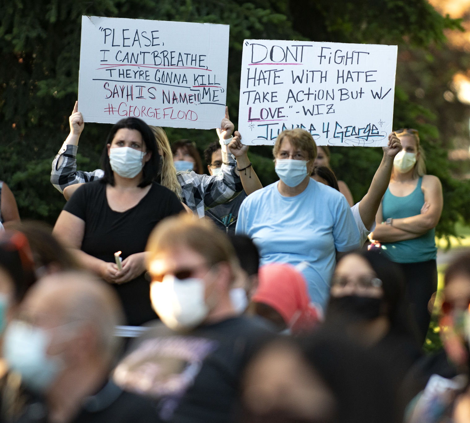 A vigil for George Floyd and others